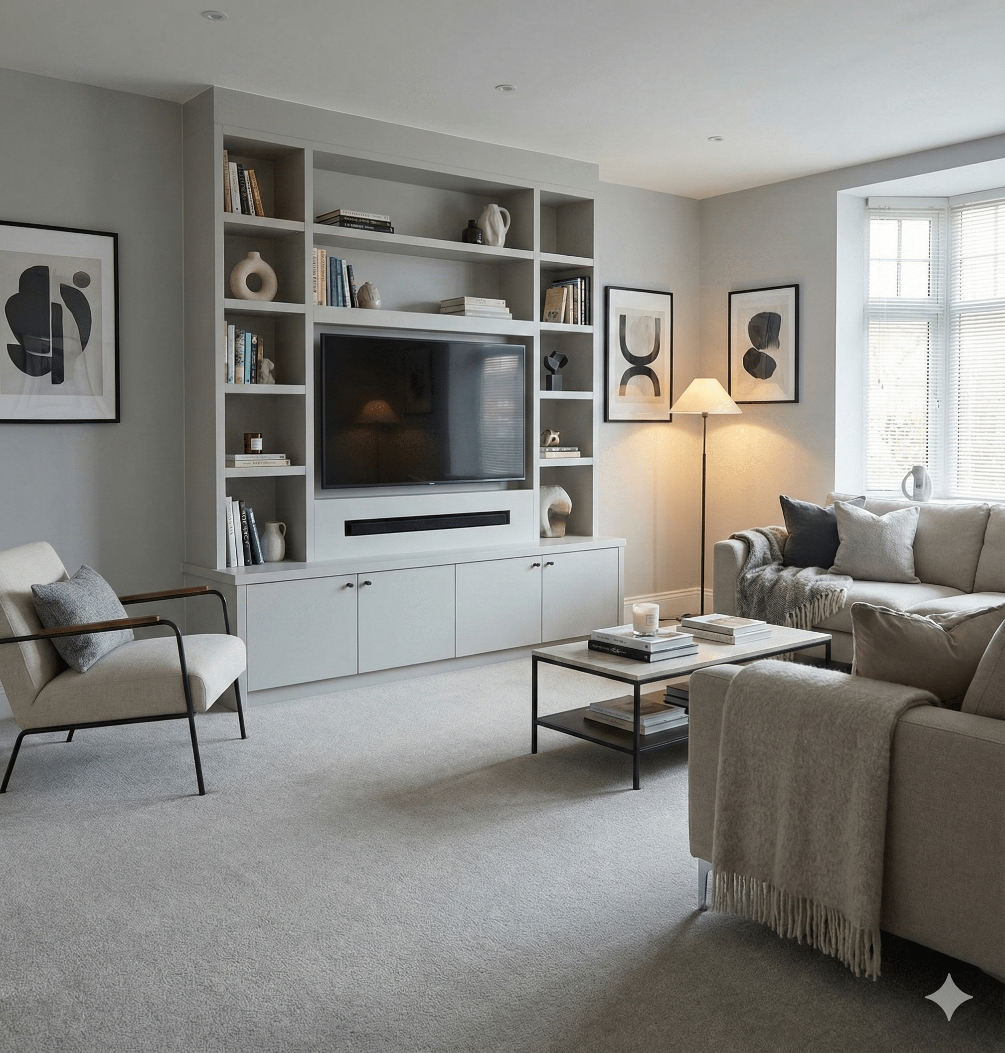 Abundance Fog Carpet Living Room