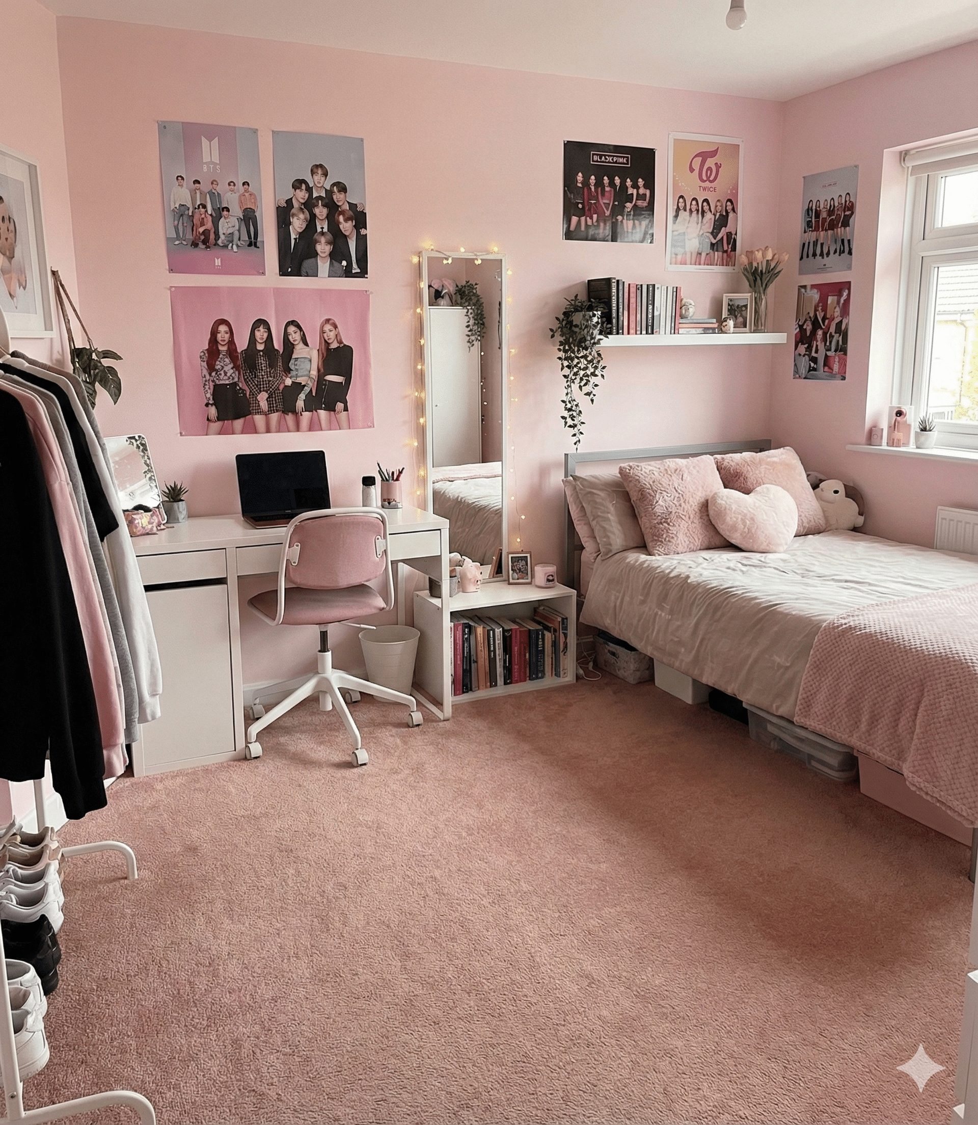 Abundance Pink Carpet Bedroom