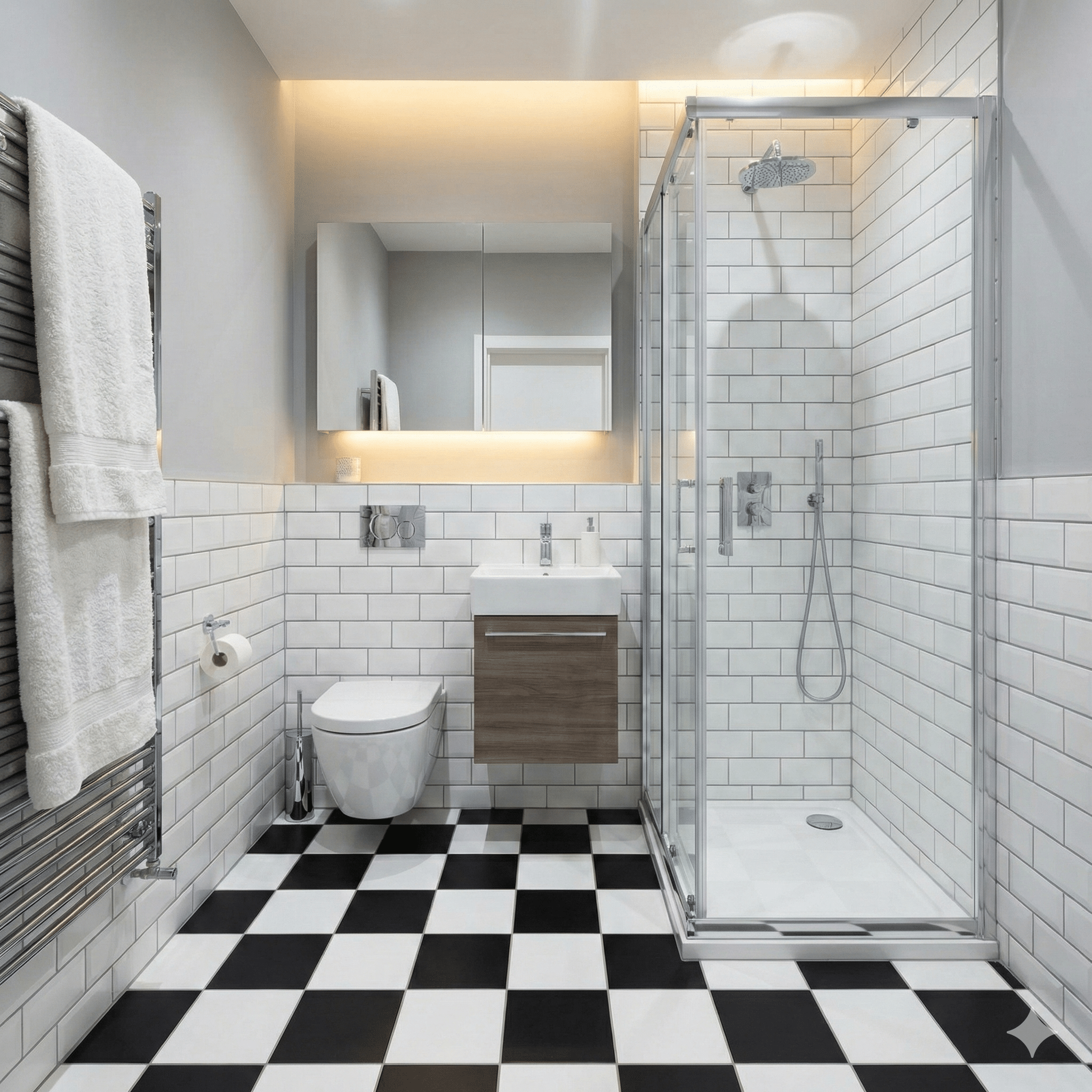Apollo Sheet Vinyl – Georgian Marble in a bathroom
