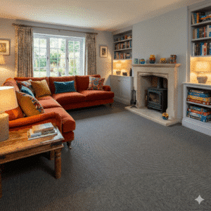 Farmhouse Wool Carpet Donkey Living Room