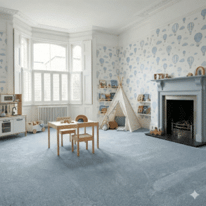 Glamorous Azure Carpet Bedroom