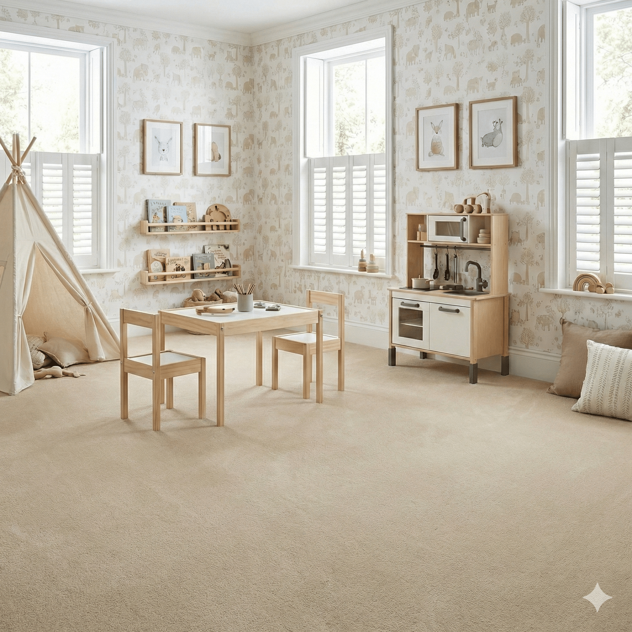 Glamorous Champagne Carpet Bedroom