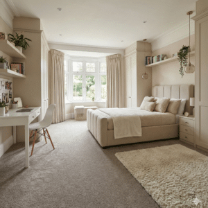 Haven Latte Carpet Bedroom