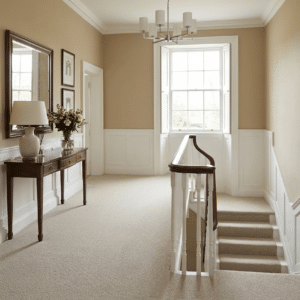 Homestead Wool Buff Carpet Stairs