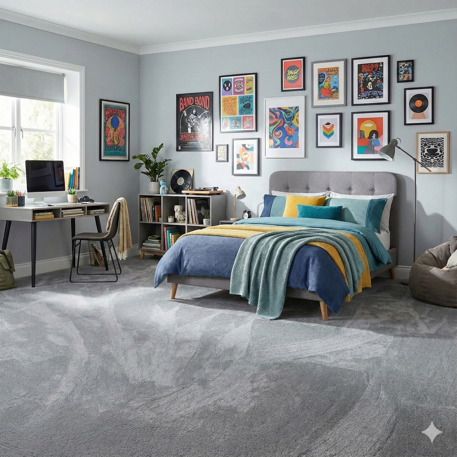 Homestyle Diamond Carpet Bedroom