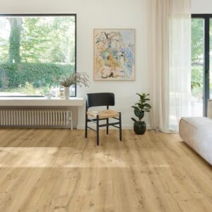 Kefi Sheet Vinyl – Charter Oak in a lounge