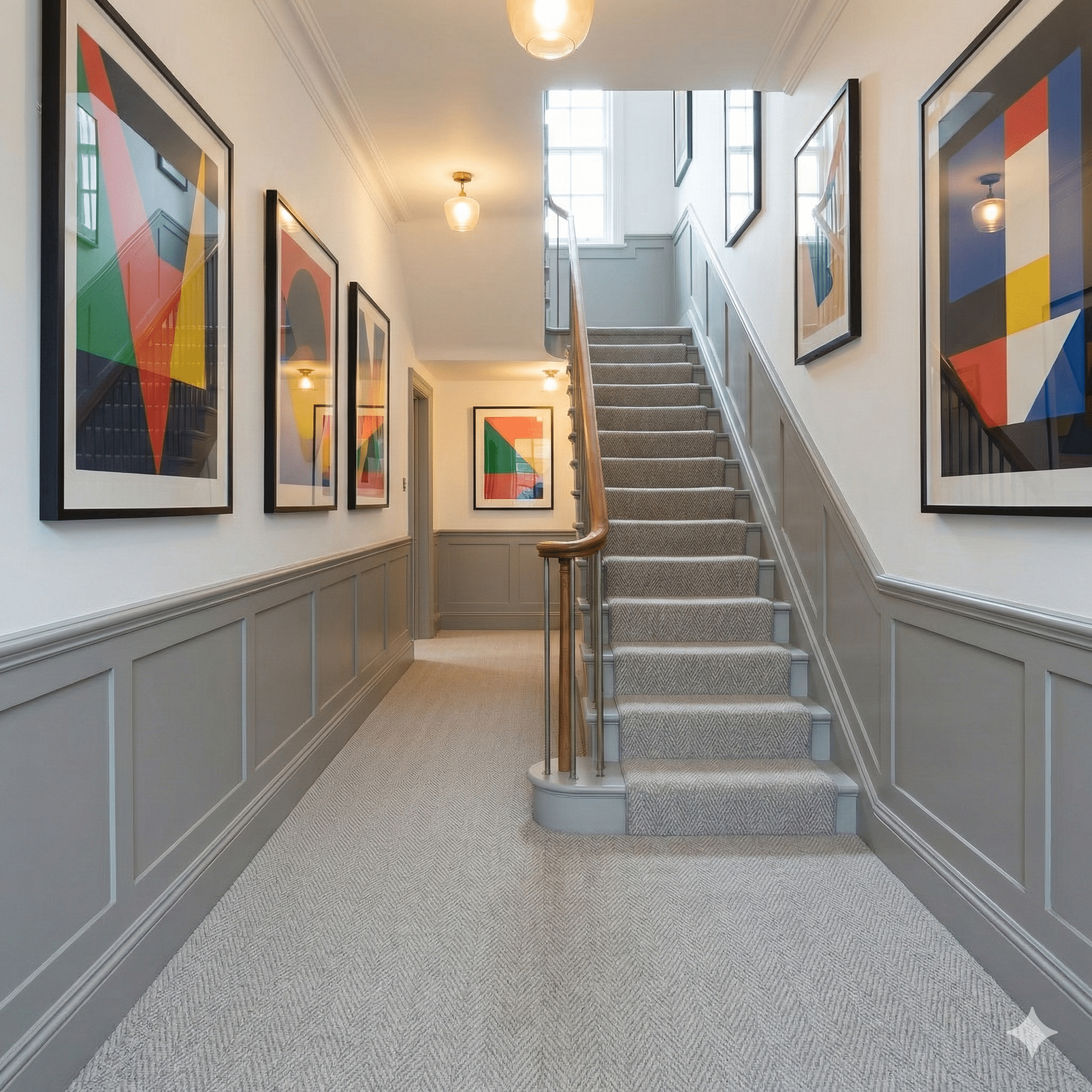 Lifestyle Herringbone Crest Carpet Stairs