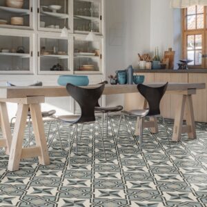 Nectar Sheet Vinyl – Victoria Pastel in a dining room