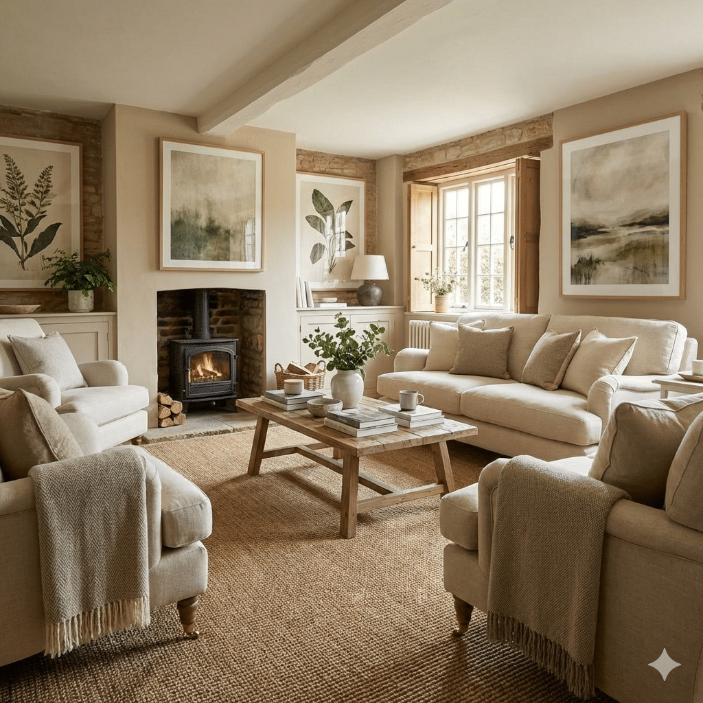 Sisal Loop Wicker Living Room