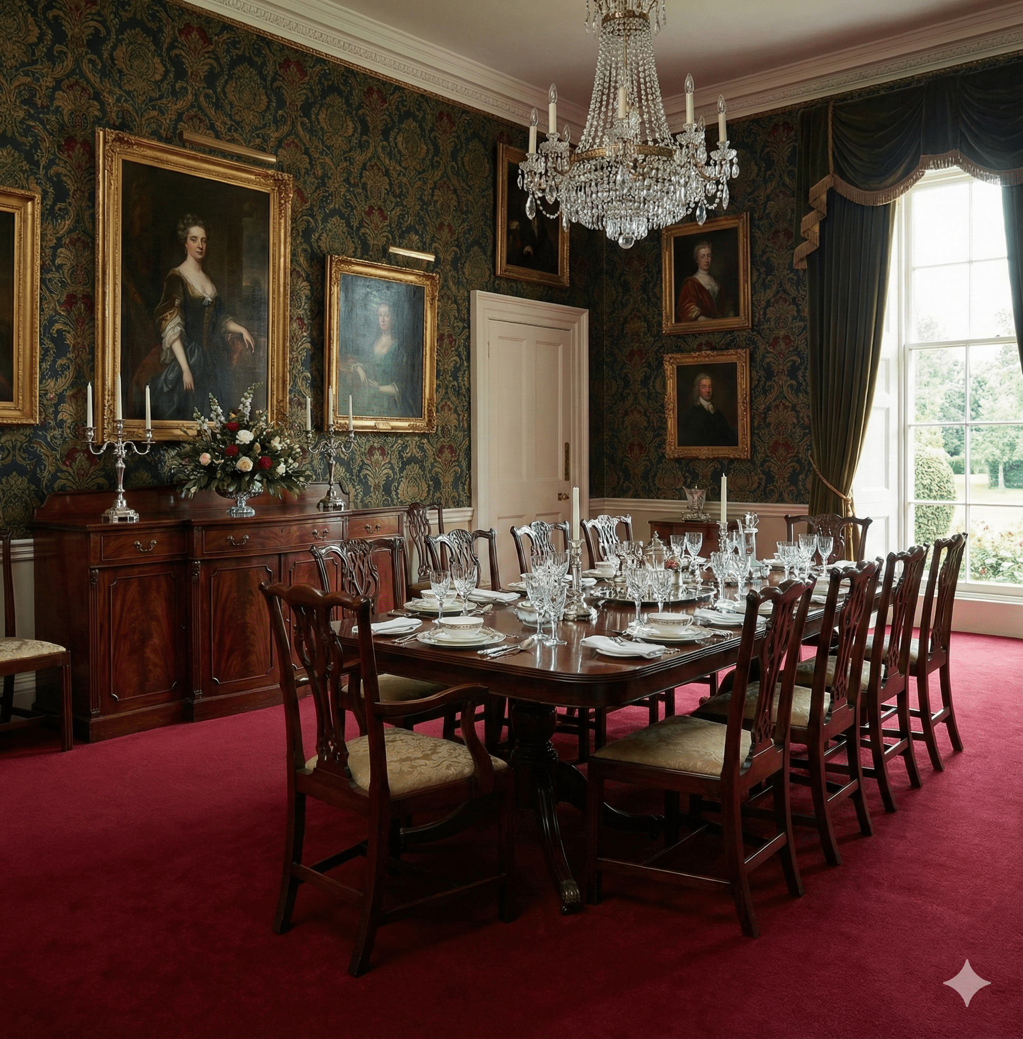 Ultimo Ruby Carpet Dining Room