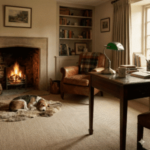 Farmhouse Wool Carpet Mare in a office