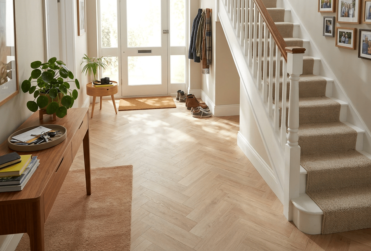 Heritage 2.5mm Lochwood Oak Herringbone LVT 400 x 100