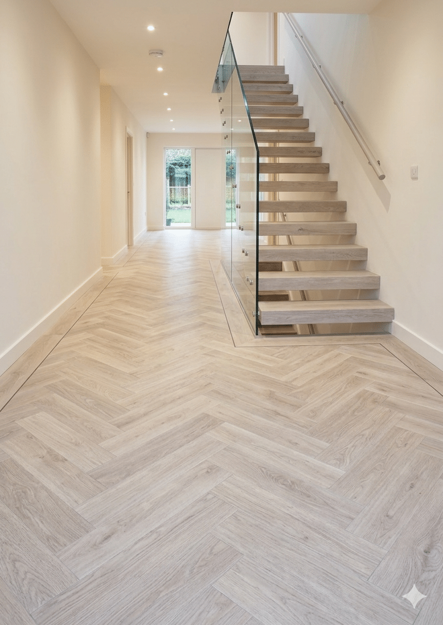 Heritage 2.5mm Thornley Oak Herringbone LVT 400 x 100