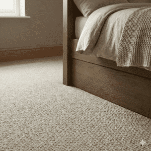 Homestead Wool Alpaca Carpet in a bedroom
