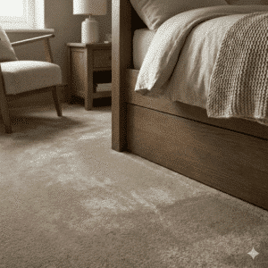 Pillowtex Toffee Carpet in a bedroom