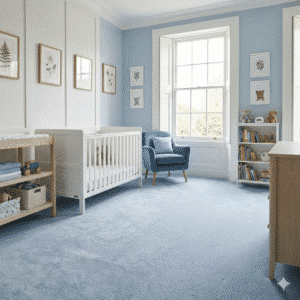Pillowtex Carpet – Topaz in a bedroom