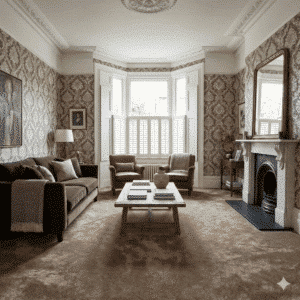 Poetry Wish Carpet in a living room