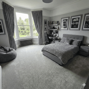 Princess Deluxe Charriot Carpet in a bedroom