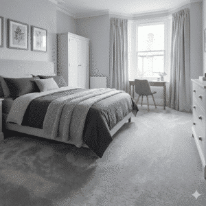 Princess Deluxe Pearl Carpet in a bedroom