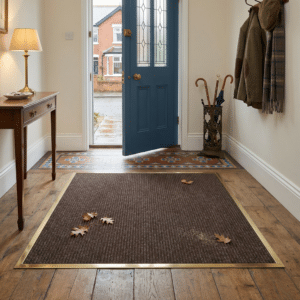 Ribbed Contract Matting Brown Doorway