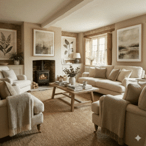 Sisal Loop Wicker in a living room